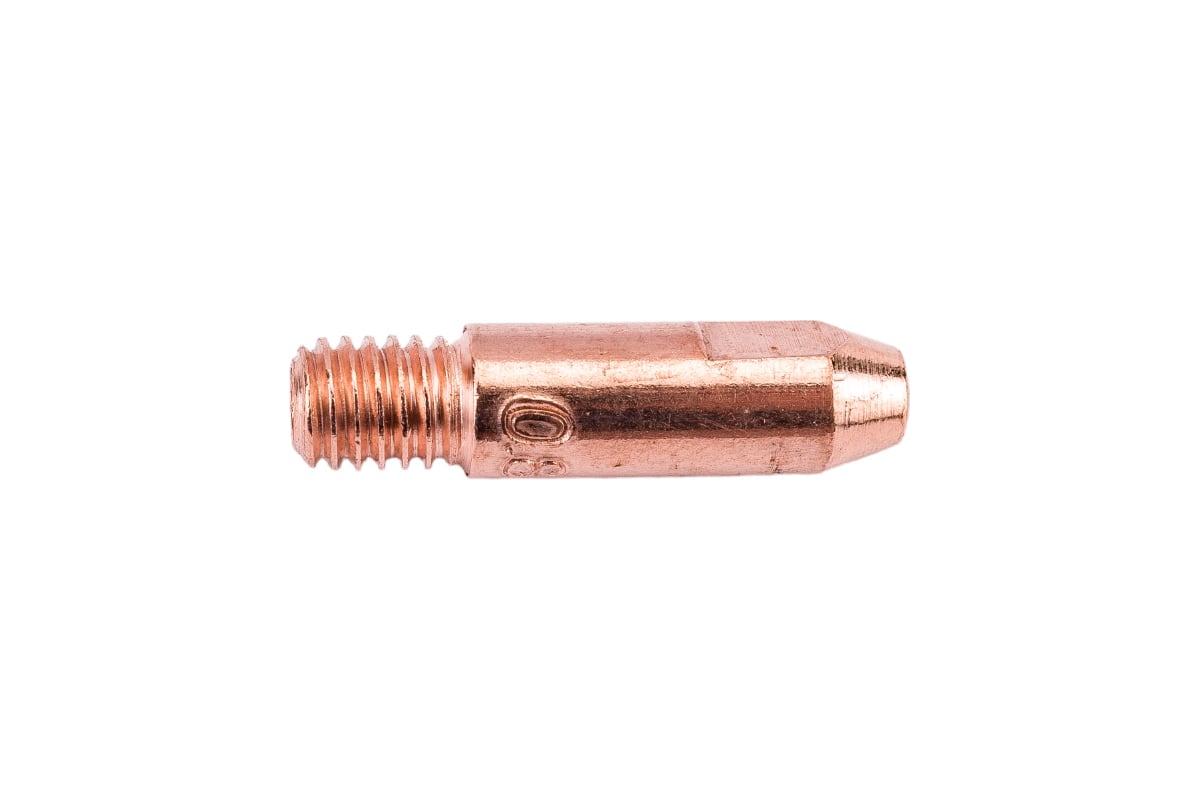Наконечник токопроводящий 20 шт, CU-E, М6x28 мм, d=0.8 мм для горелок mig/mag Энаргит CU-E-M6-28-08-20