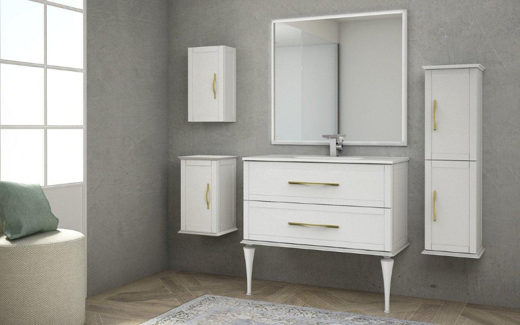 Мебель для ванной Cezares Tiffany 100 см Bianco opaco