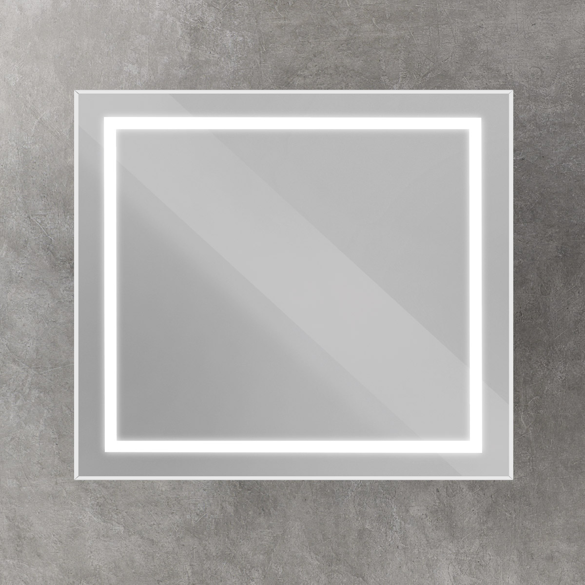 Зеркало BelBagno SPC-KRAFT-900-800-SENS-AL 90x80 см сенсорный выключатель, сатин