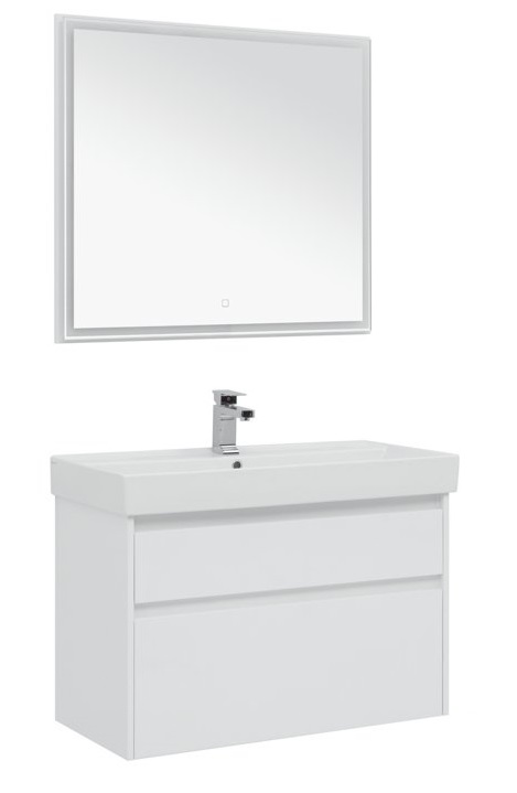 Тумба с раковиной Aquanet Nova Lite 90 см, 2 ящика
