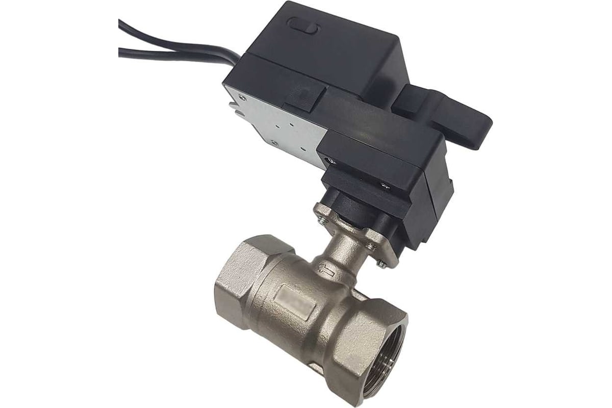 Двухходовой шаровой кран Techno HKS220-02DF/24V из нержавеющей стали 304, DN20, резьба G3/4, с электроприводом 2 Нм, 24 В, управление открыто/закрыто 660252