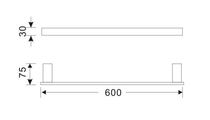 Полотенцедержатель Orans OLS-P7204 черный