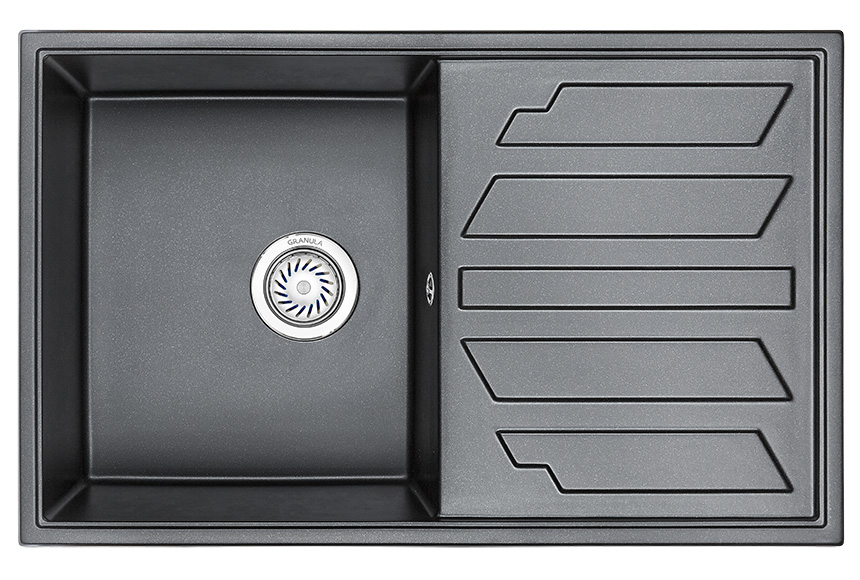 Кухонная мойка Granula GR-8002 79 см шварц