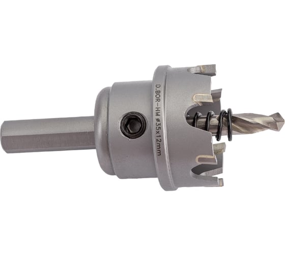 Коронка по металлу HM (35х12 мм; хвостовик 10 мм; комплект) D.BOR HS-HM-12-035-T