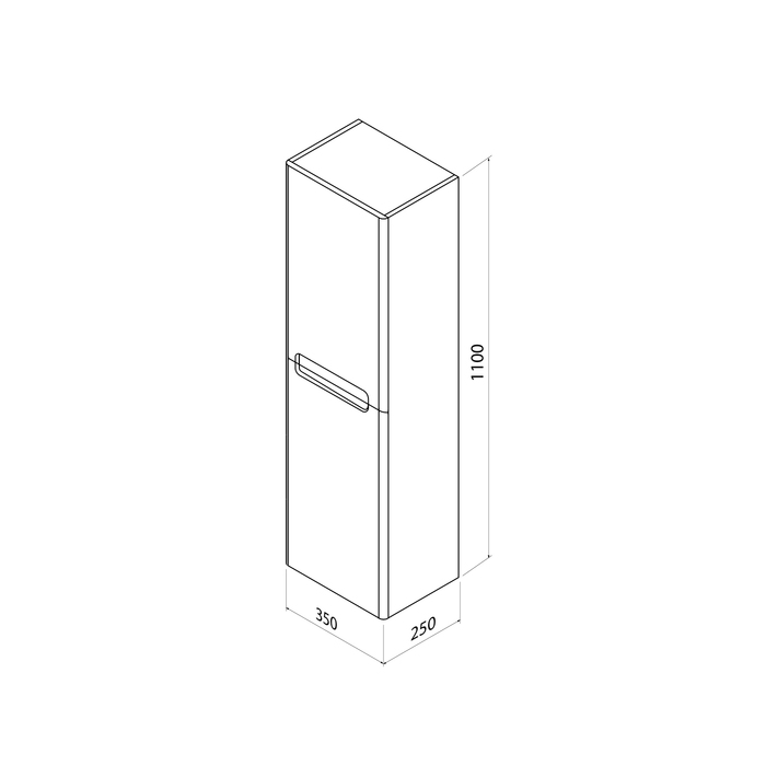 Шкаф пенал Iddis Edifice 35 см белый EDI35W0i97