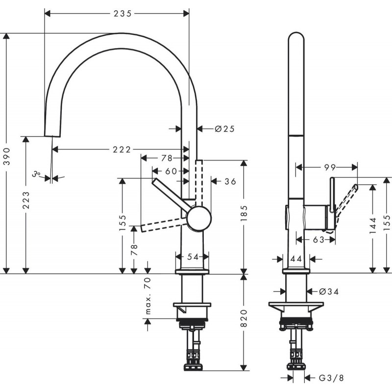 Смеситель для кухни Hansgrohe Talis 72804000