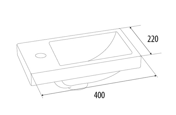 Тумба с раковиной Iddis Torr 40 см белый TOR40W1i95K, L