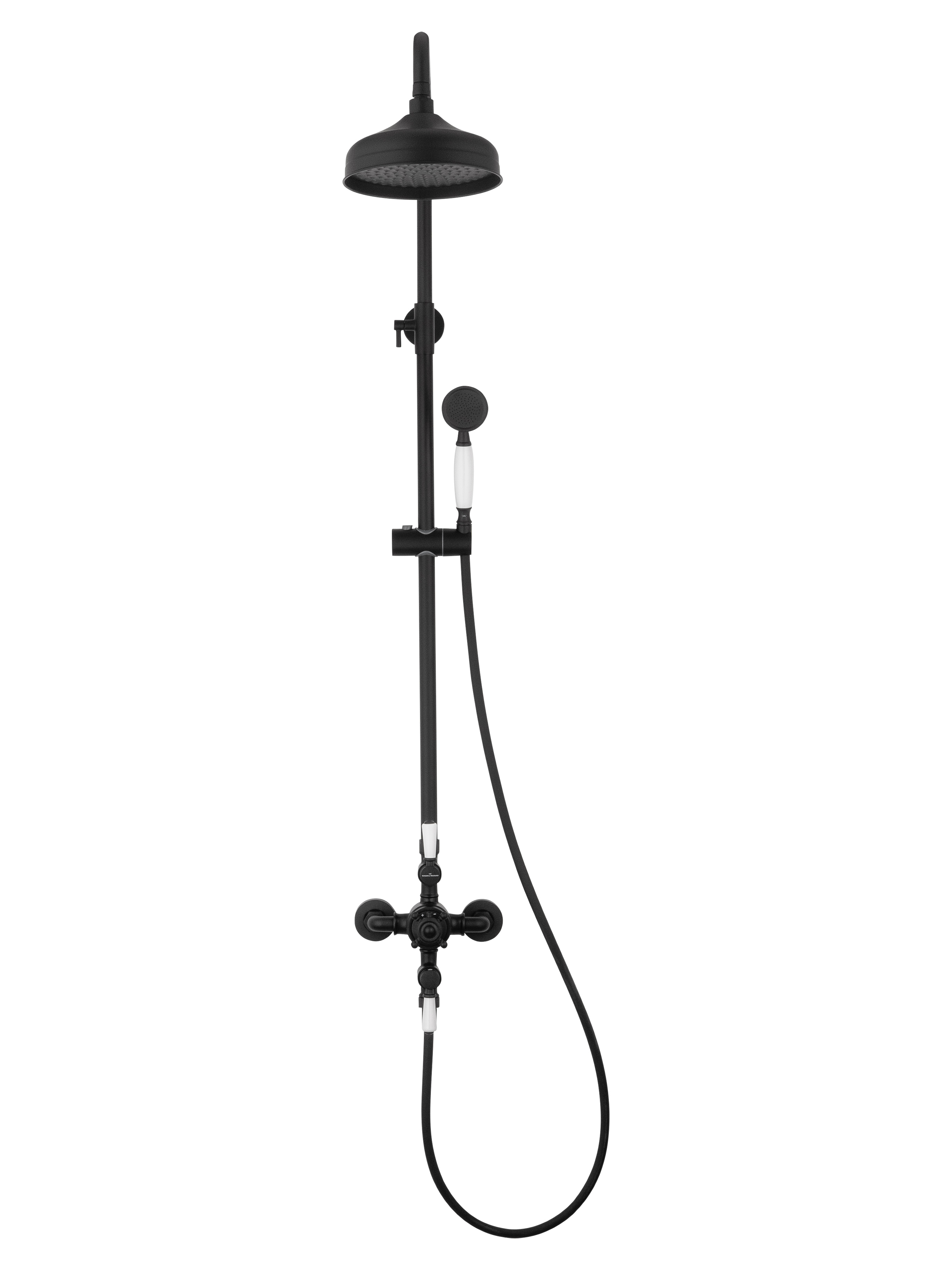 Душевая стойка Wonzon&Woghand Retro WW-B3041-MB термостат, черный матовый