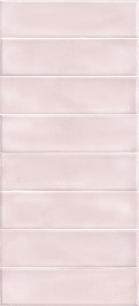 Плитка Cersanit Pudra кирпич рельеф розовый 20x44 см, PDG074D
