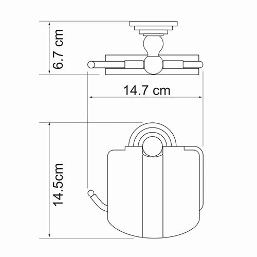 Держатель туалетной бумаги WasserKRAFT Isar K-7325 темная бронза