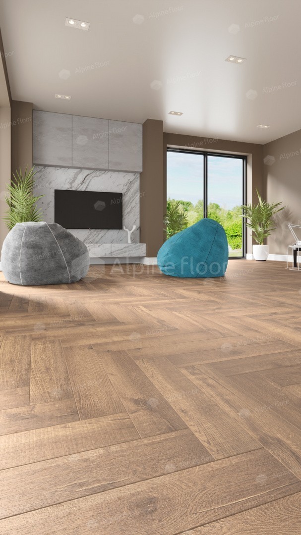 SPC ламинат Alpine Floor Parquet Light Дуб Royal 600x125x4 мм, ECO 13-2A