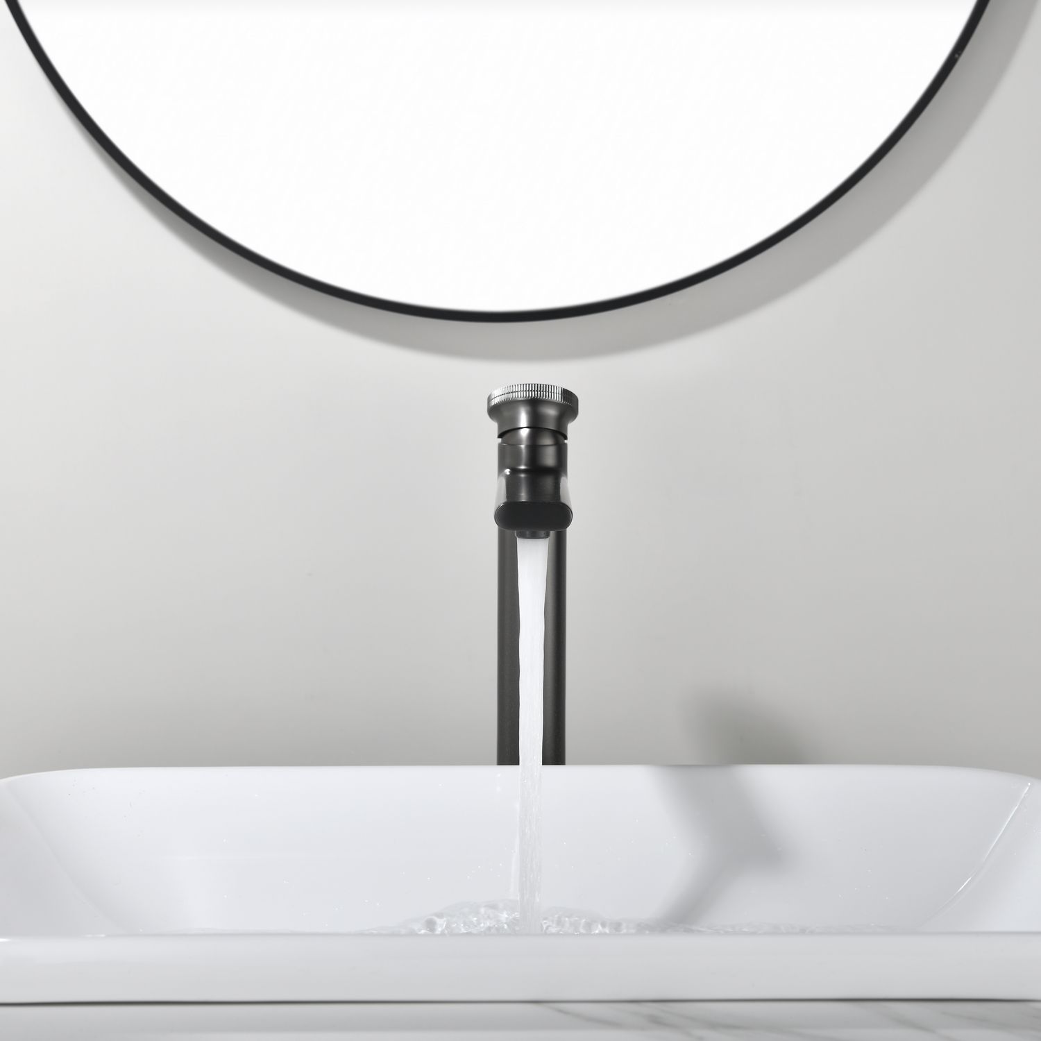 Смеситель для раковины Black&White Gravity GF-7307-GM оружейная сталь