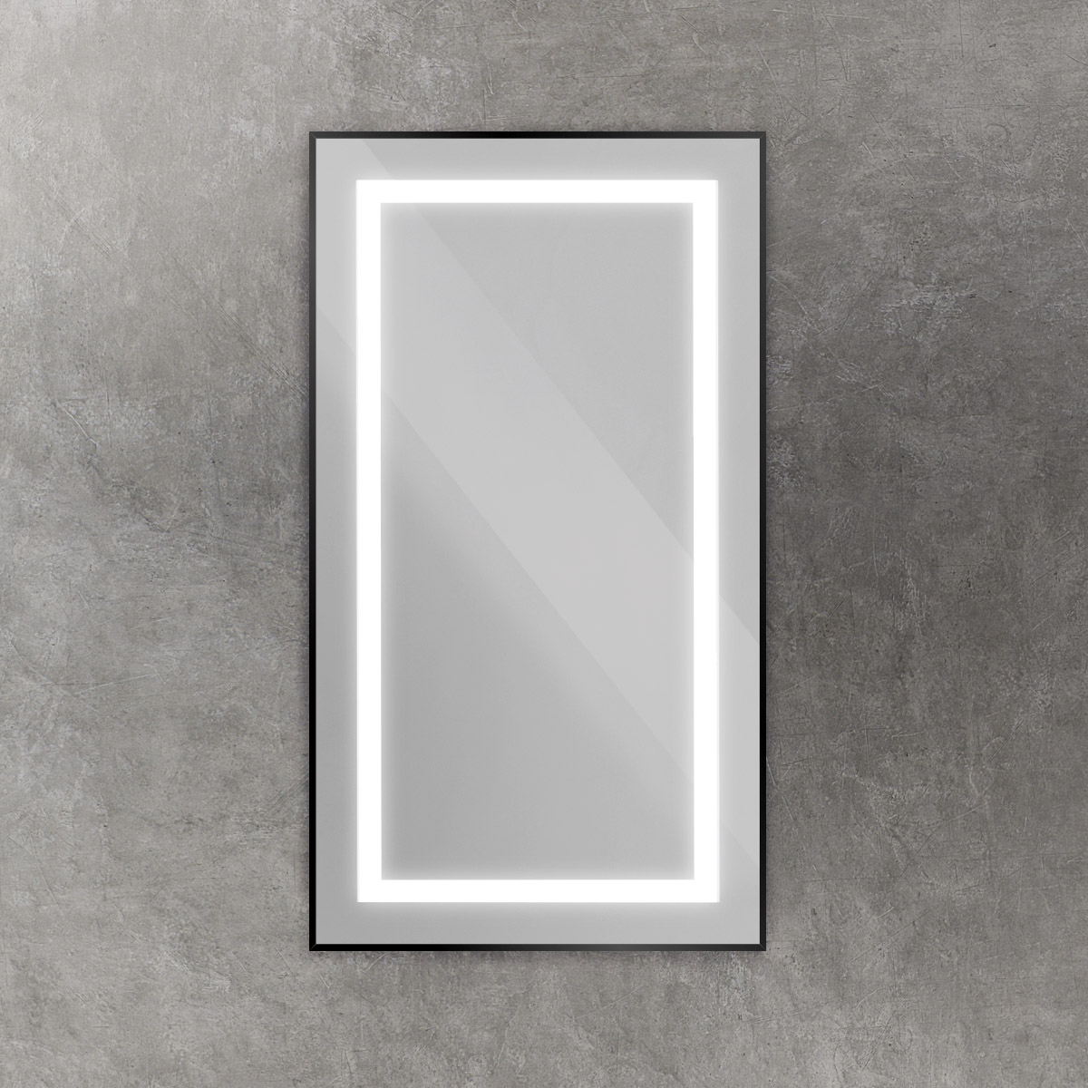 Зеркало BelBagno SPC-KRAFT-500-900-SENS-NERO 50x90 см сенсорный выключатель, черный