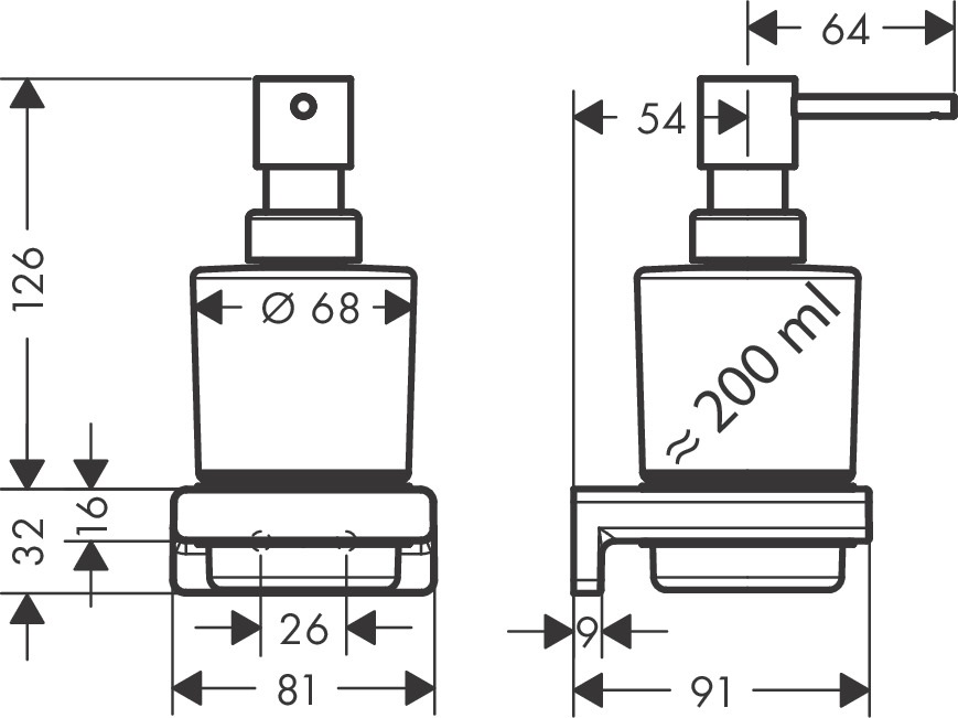 Дозатор Hansgrohe AddStoris 41745670 черный матовый