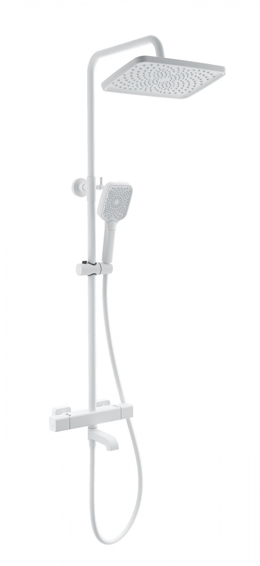 Душевая стойка Wonzon&Woghand Stay 2 WW-B3016-T1-MW термостат, белый матовый
