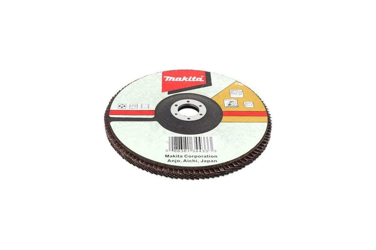 Лепестковый шлифовальный диск плоский 125 мм, Z40, нейлон Makita D-27888