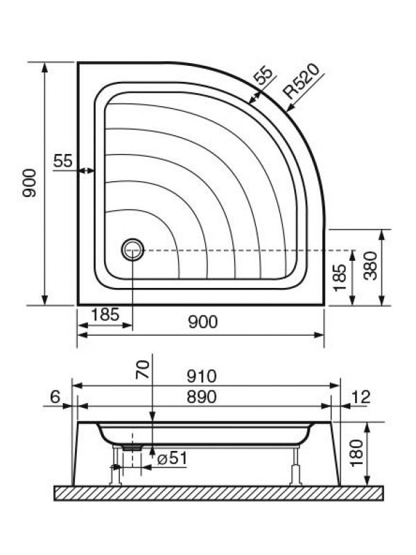 Вес душевого поддона. Радиус душевого поддона 80х100. Поддон душевой 80/80 размер слива. Поддон 80 80 полукруг габариты. Чертеж душевого поддона 80-80.