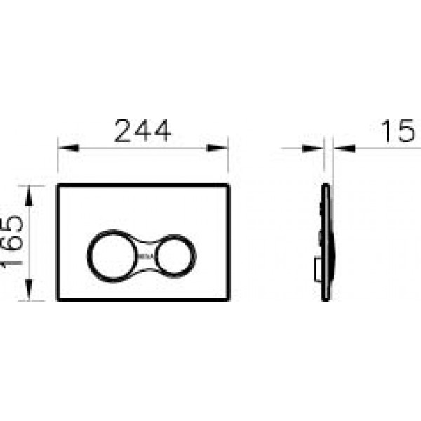 Кнопка смыва VitrA Sirius 740-0485 матовый хром