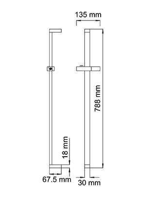 Душевая стойка WasserKRAFT Exter A048, светлая бронза