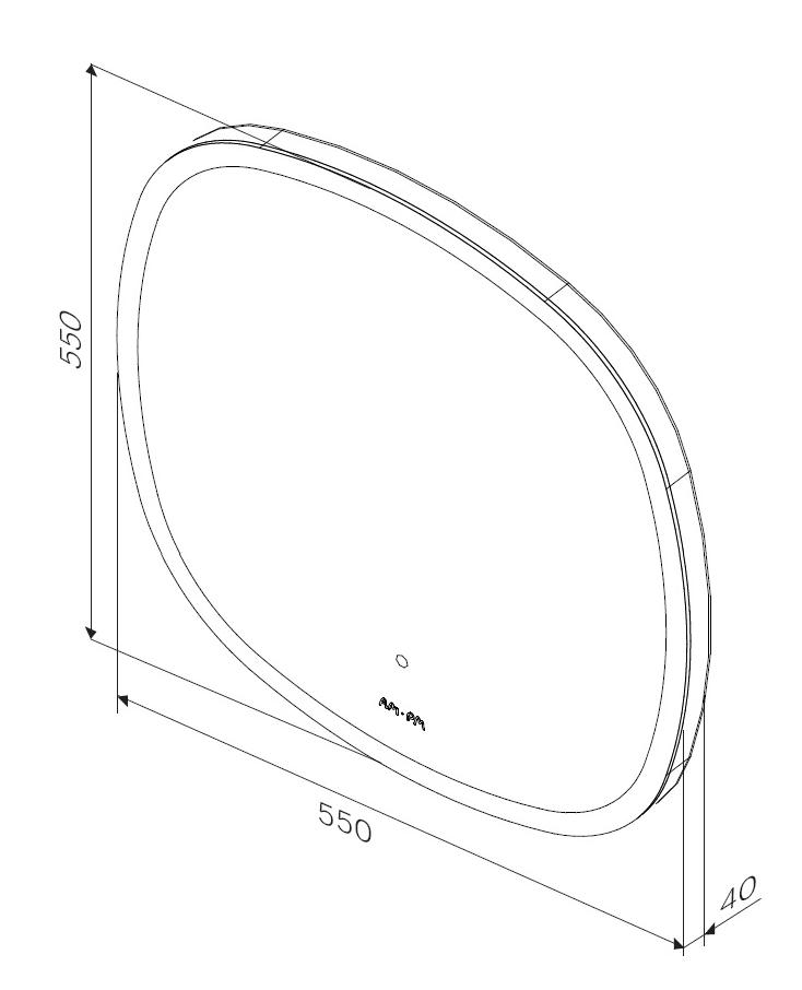 Зеркало Am.Pm Func 55 см, с подсветкой M8FMOX0551WGS