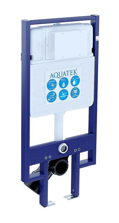 Подвесной унитаз SET Aquatek Мия-MB-017 4в1, кнопка черный матовый