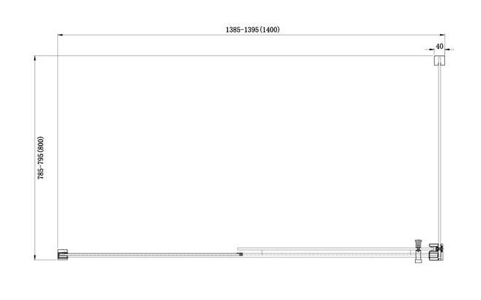 Душевой уголок Aquanet Delta 140x80, прямоугольный