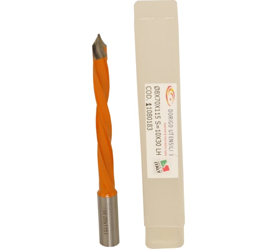 Сверло для сквозных отверстий DORIGO HW Ø8x70x115 S=Ø10x30 Z=2 LH 21080183