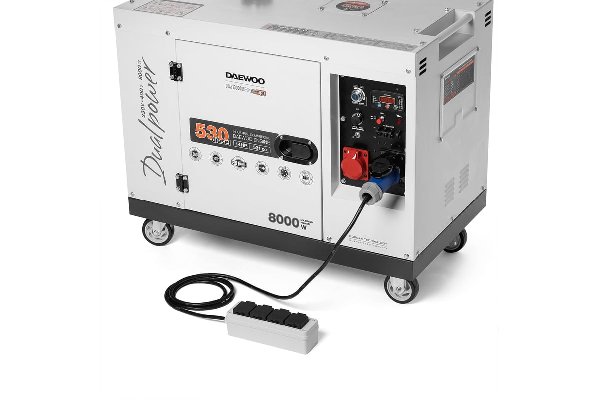 Дизельный генератор с функцией Dual Power Daewoo DDAE 10000DSE-3