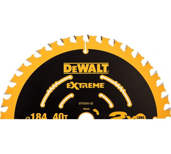 Диск пильный по дереву (184х16 мм; Z40) DeWalt DT 10303