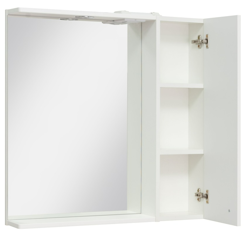 Зеркальный шкаф Руно Римини 75 см белый, 00-00001257