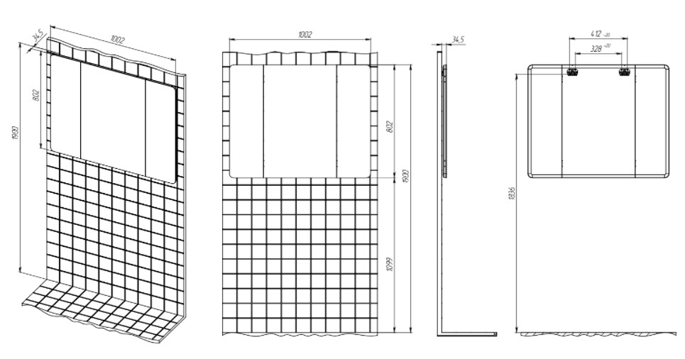 Зеркало Creto Stella 100x80 см 16-CRE100