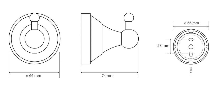 Крючок Bemeta Kera 144706017 бронза