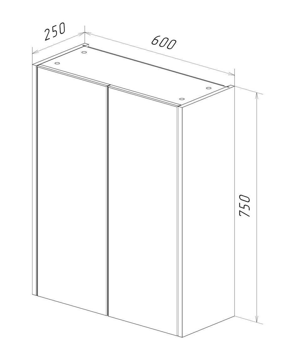 Шкаф подвесной Lemark Combi 60 см бетон LM03C60SH-Beton
