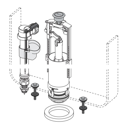 Выпускной комплект AlcaPlast SA2000S 1/2" со стоп кнопкой