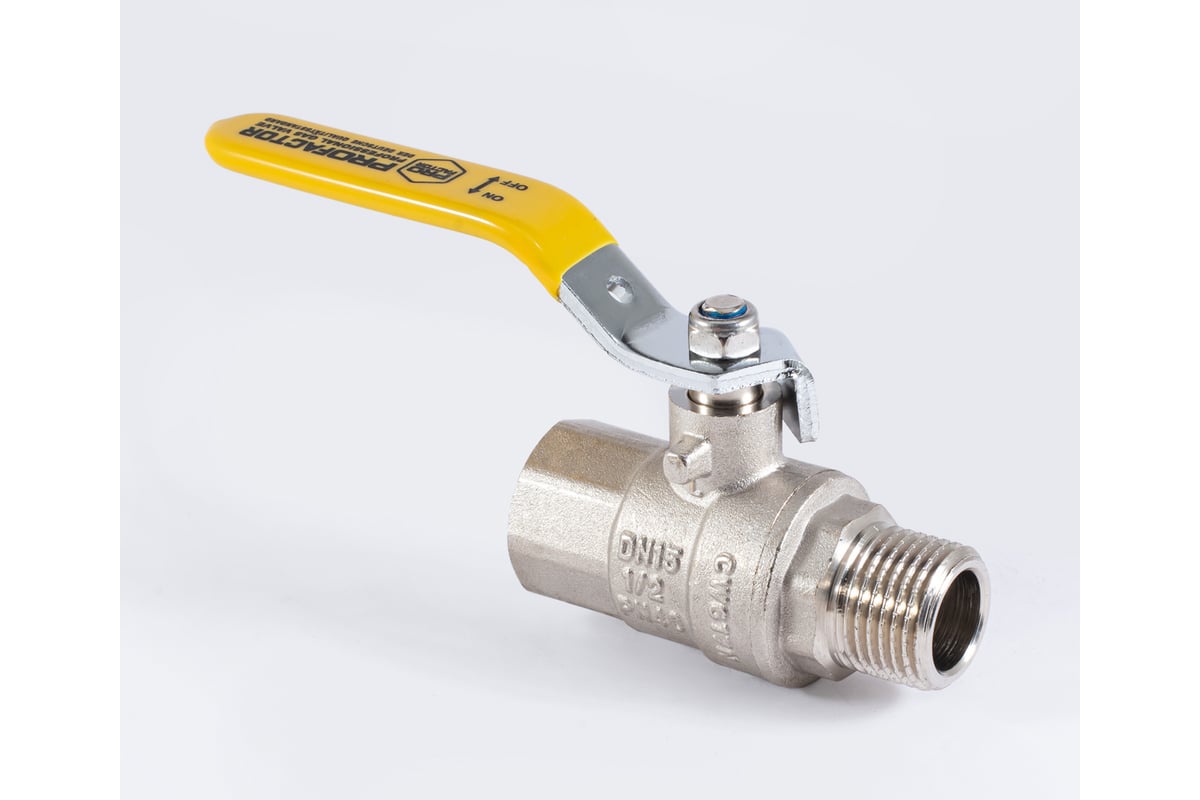 Шаровой кран для газа PROFACTOR PF GAS ручка рычаг, в/н 1/2 дюйма PF GBV 345