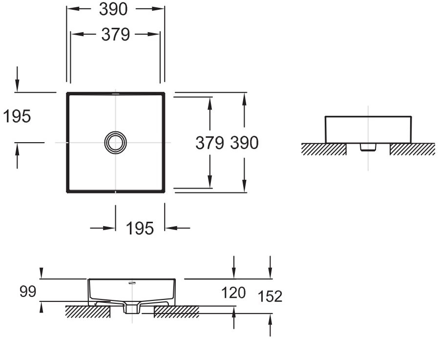 Раковина Jacob Delafon Delta Pure E90011-0 39 см