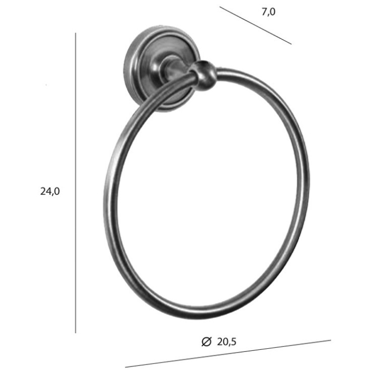 Полотенцедержатель TW Bristol TWBR015br кольцо, бронза