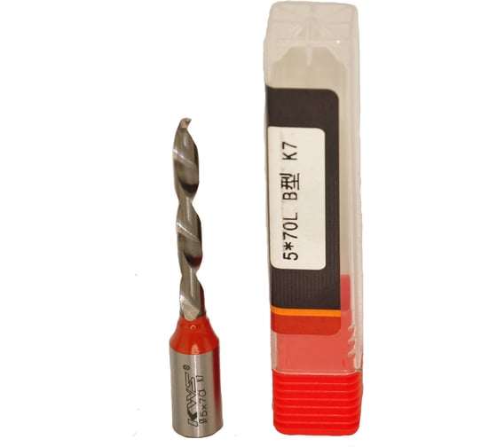 Сверло монолитное для глухих отверстий KWS HWМ 5х43х70 L K7 4093-05955-99975402