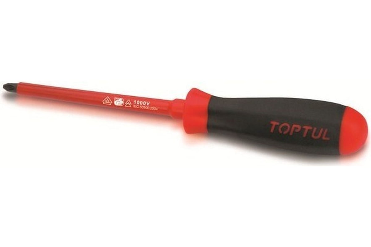 Диэлектрическая отвертка Toptul PH0х75 мм FBEB0008