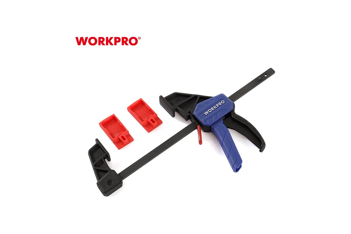 Быстросъемный мини зажим для штанги WORKPRO 100 мм, 2 шт. WP201016