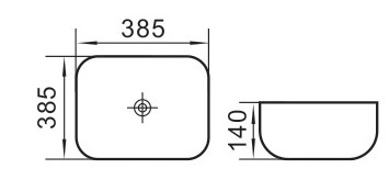 Раковина CeramaLux D1303 38.5 см