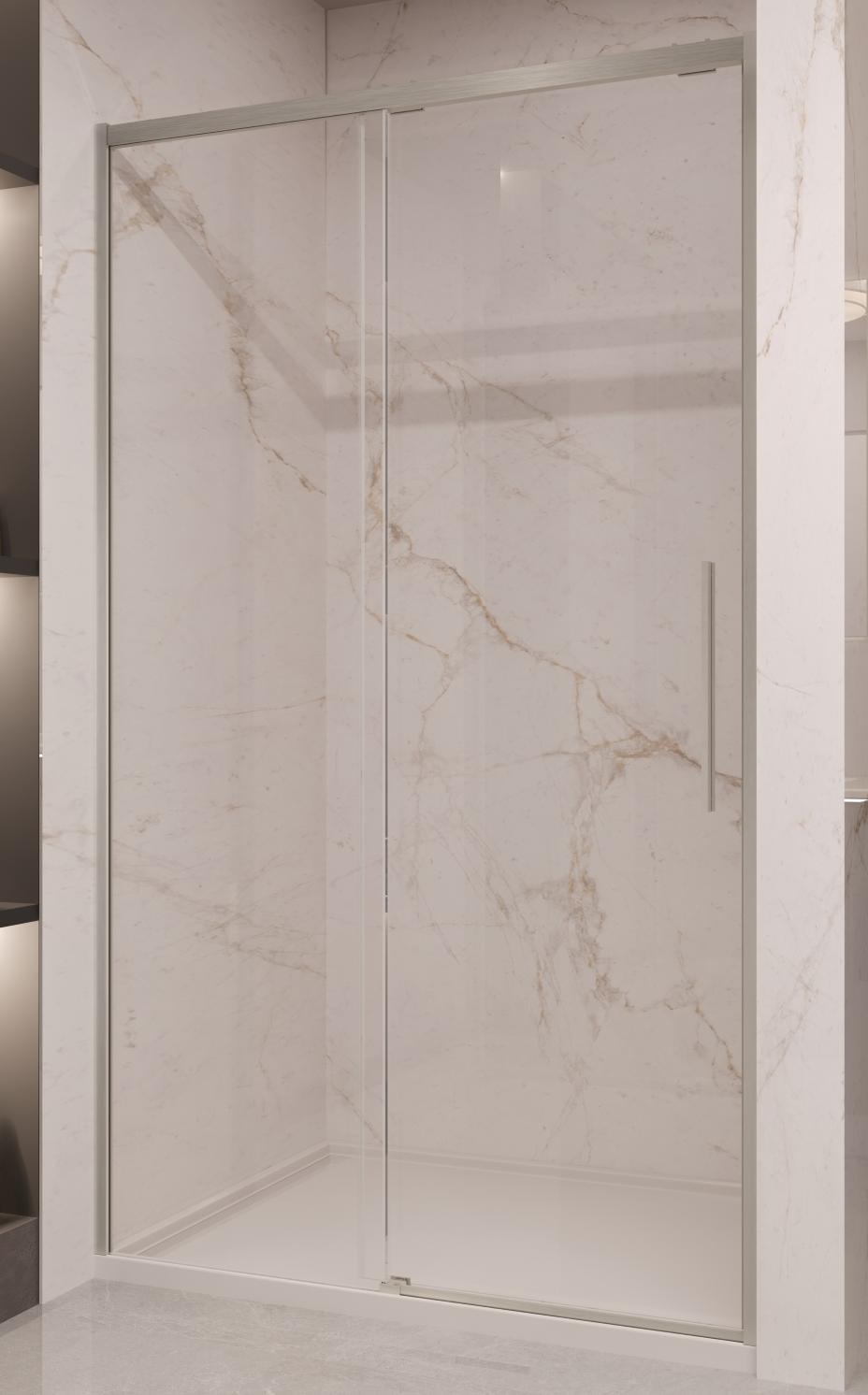 Душевая дверь Vincea Стелла (Stella) VDS-1ST120CLBN 120x200 брашированный никель, прозрачная