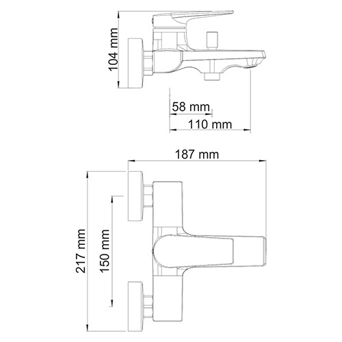 Смеситель для ванны WasserKRAFT Lopau 3201