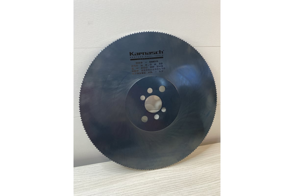 Диск пильный из быстрорежущей стали HSS-DMo5 (250х2х32 мм; Z=200 BW) Karnasch 5.1000.250.170