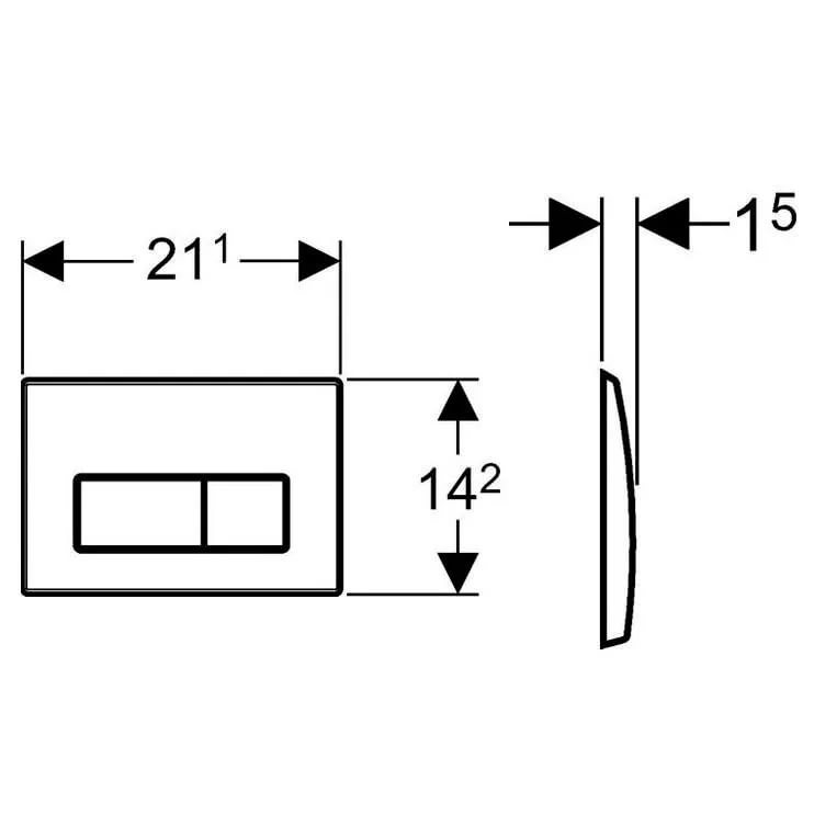 Кнопка смыва Geberit Kappa50 115.260.21.1 хром глянцевый