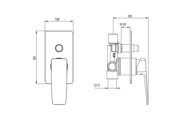 Смеситель для душа M&Z New Geometry NGM02800