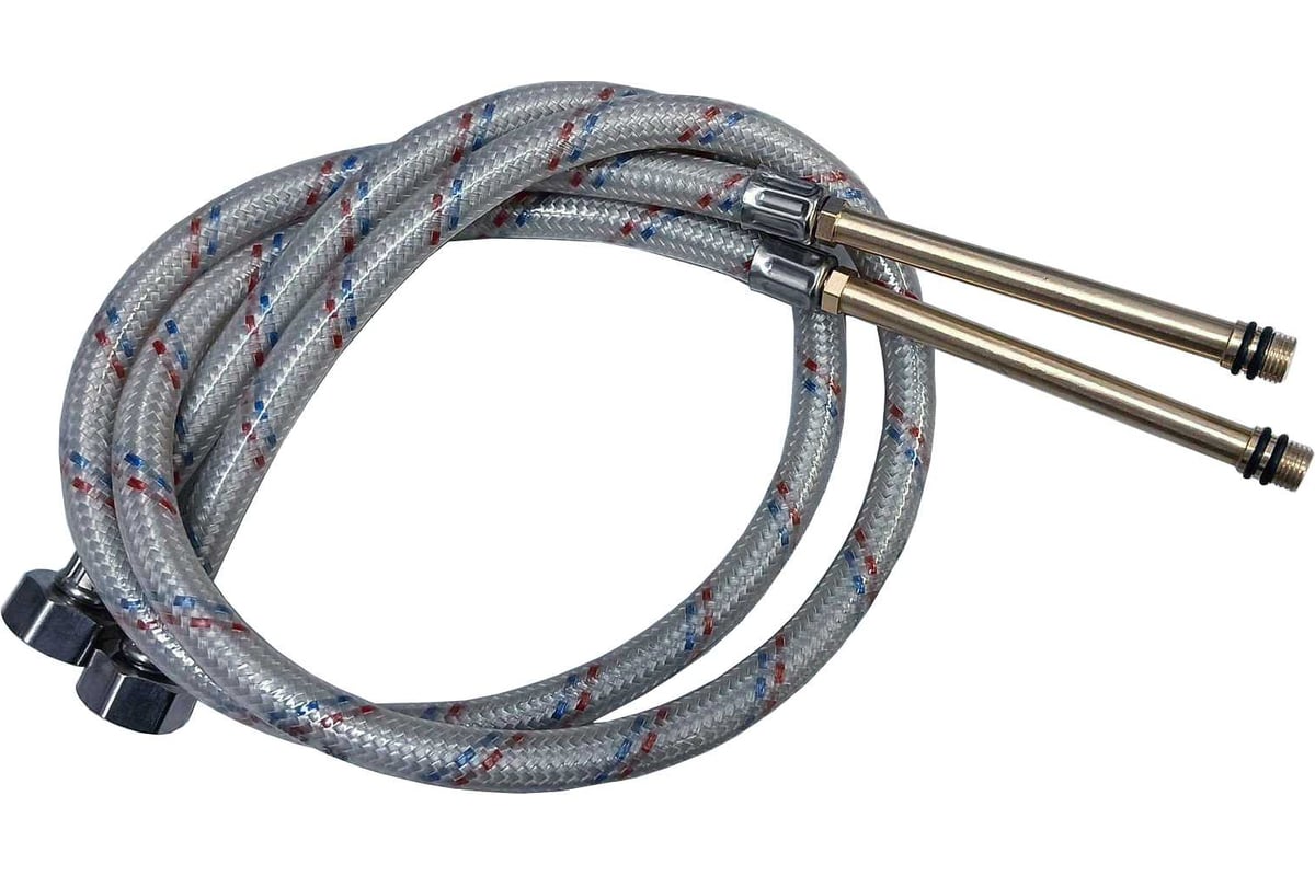 Гибкая подводка для смесителей ЦС штуцер 106/100 мм, 1/2”хM10 L-60 см, пакет, уп. пара ГП002273