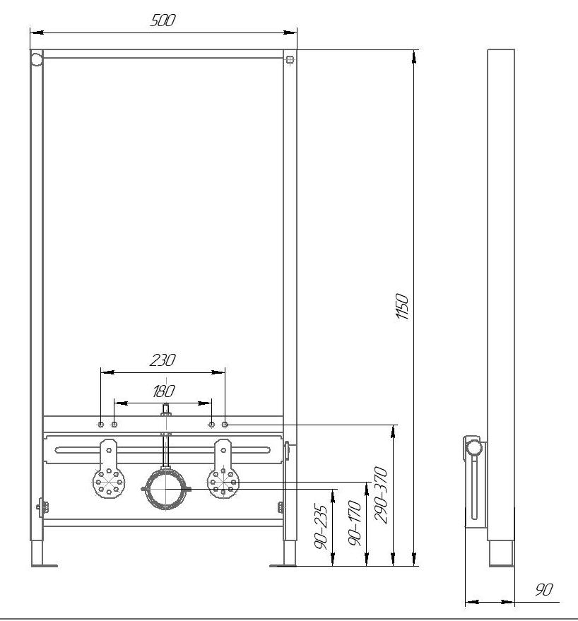 Инсталляция для биде Aquatek Standart INSB-0000001