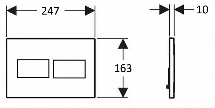 Кнопка смыва Creavit Arc GP8002.04 антрацит матовый