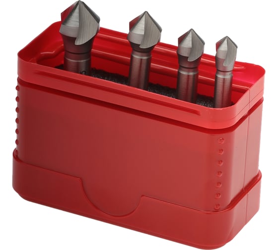 Набор зенковок (4 шт; 6.3-12 мм; 90 градусов; HSSE-Co5; 3z) Bucovice Tools 740801